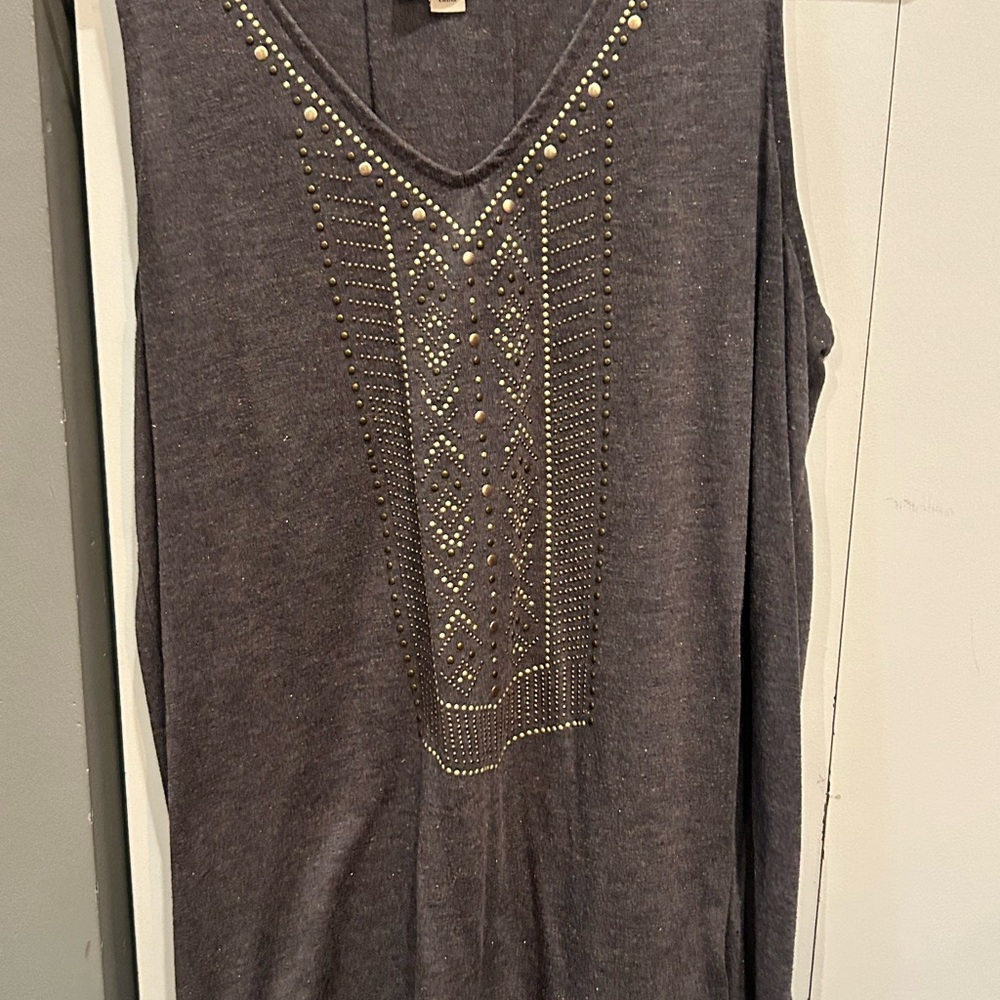 Knox Rose Embellished Black Sleeveless Tank